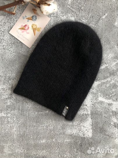Шапка бини из ангоры