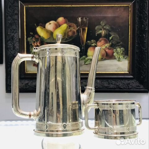 Металлический кофейник с сахарницей, XX век купить в Санкт-Петербурге ...