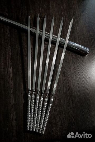 Шампур стальной полированный - Chromium Steel 35 с