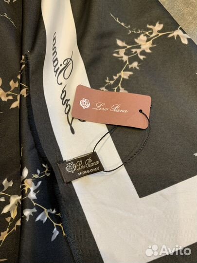 Шелковый платок шаль Loro piana черный
