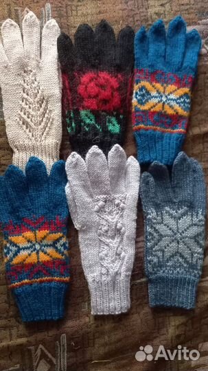 Перчатки шерстяные женские