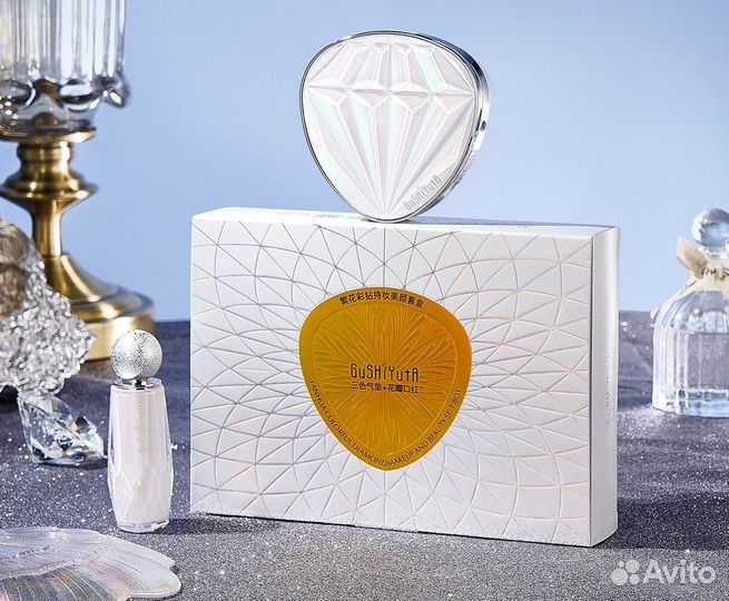 Набор крем-кушон кристалл и бальзам для губ 2в1