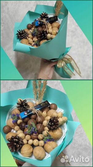 Букет из орехов на 1 сентября