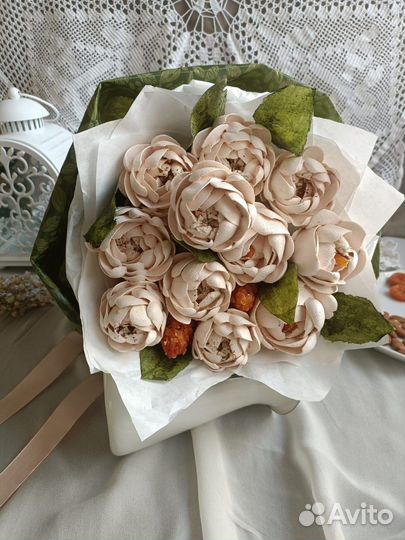 Зефир. Сладкие съдобные букеты из зефира