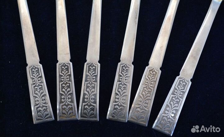 Серебряные чайные ложки- 875. звезда