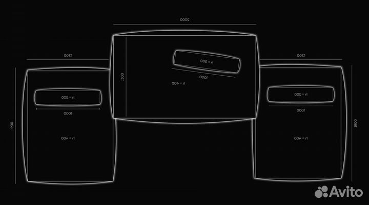 Диван 4400х1800 мм