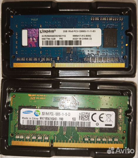 Оперативная память sodimm DDR, DDR2, DDR3