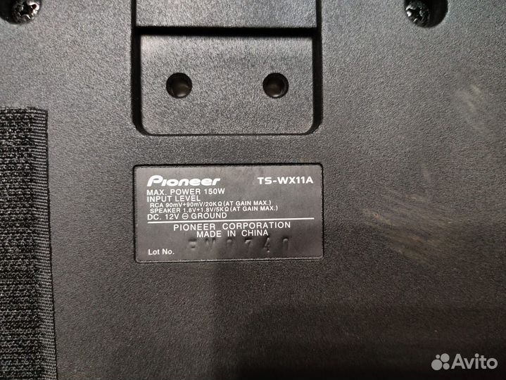 Сабвуфер Pioneer Carrozzeria TS-WX11A + Динамики K