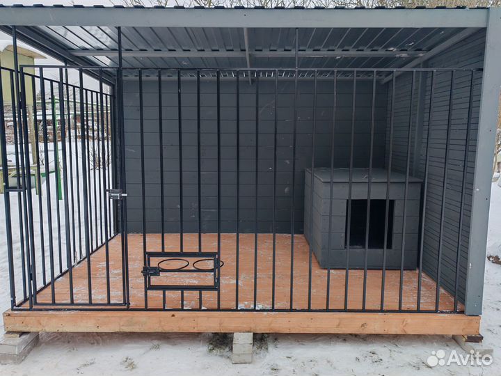 Вольер 2х3 м цвет графит