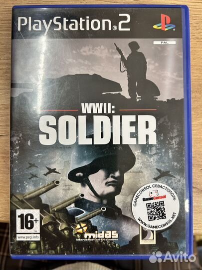 Wwii: Soldier диск для PS2 б/у