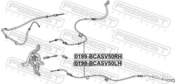 Трос ручника правый toyota camry V40/V50 0199-B