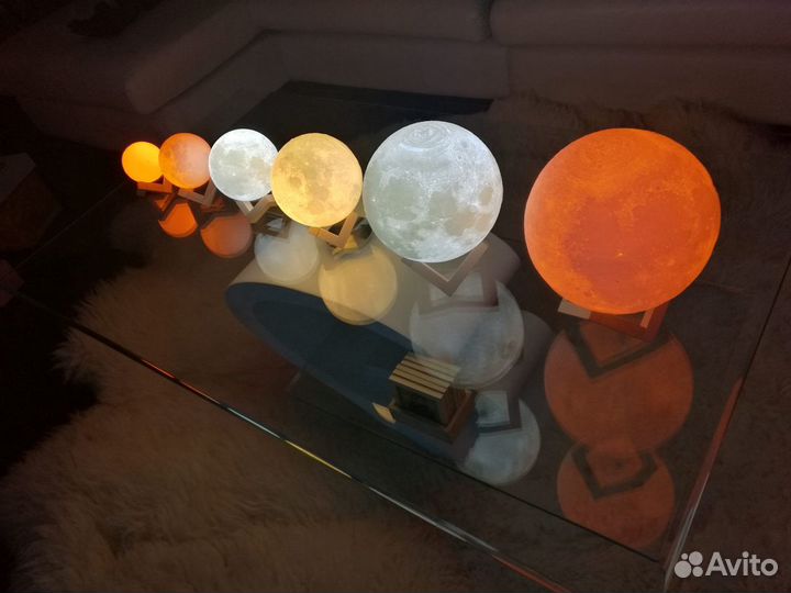 Светильник ночник спутник земли luna 3D