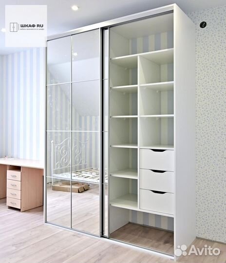 Шкаф распашной с фрезерованными фасадами