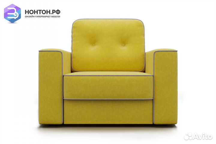 Кресло еврокнижка Берген горчичное