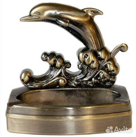 Новая зажигалка + пепельница Дельфин