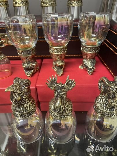 Рюмка бронза хрусталь перевертыши