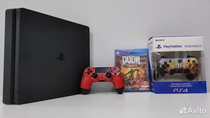 Sony PS4 + 79 игр и 2 геймпада