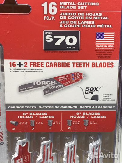 Набор полотен по металлу Milwaukee 18 шт