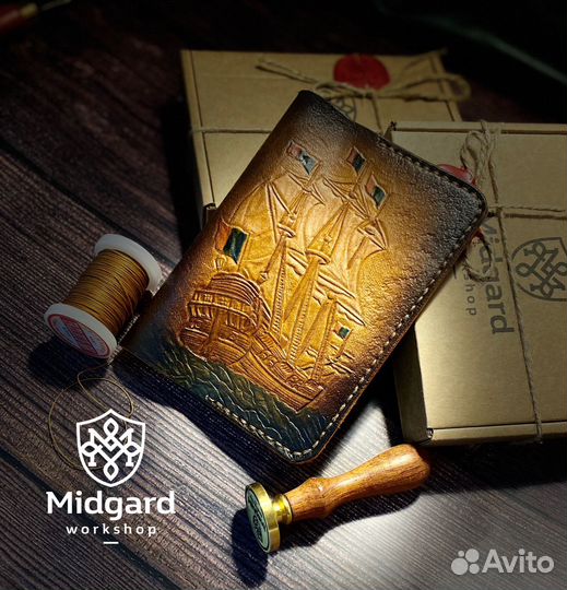 Обложка на паспорт из натуральной кожи