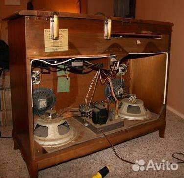 Стерео консоль, музыкальный центр, ламповый