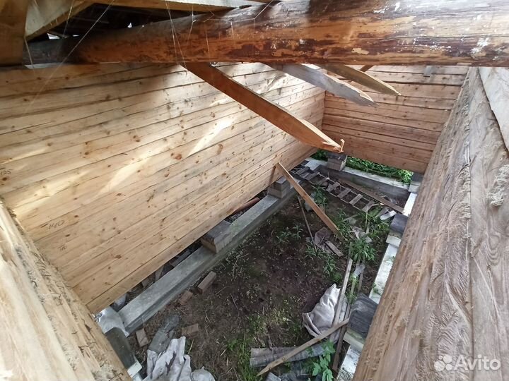 Устоявшийся сруб дома 6х6 +2м терраса