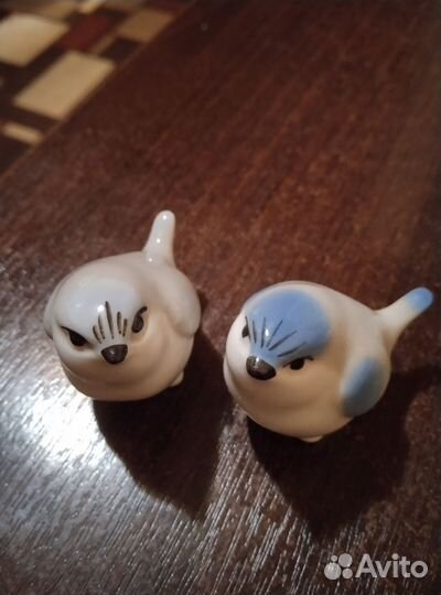 Фарфоровые статуэтки лфз,птички 1 шт