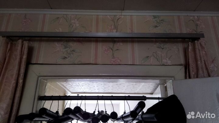 Карнизы и шторы 1м 20 см и 2,4м