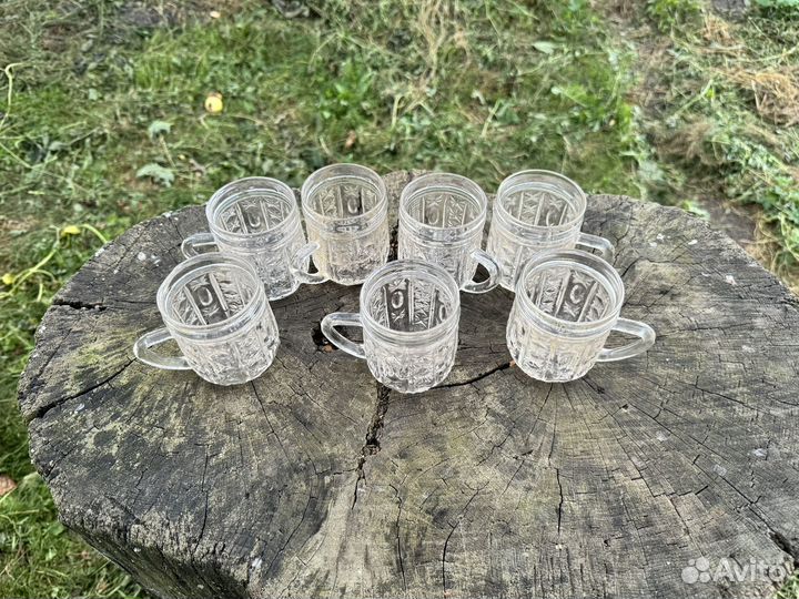 Стеклянные стаканы, рюмки СССР