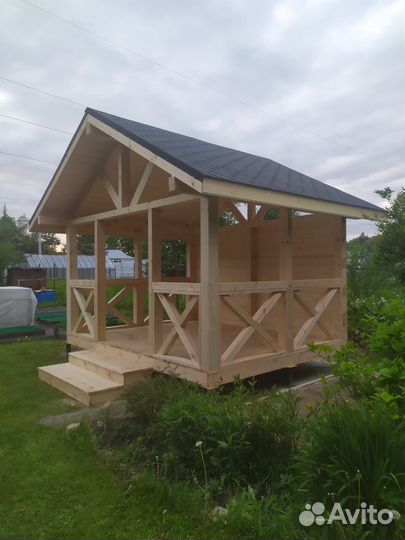 Беседка из бруса. Доставка