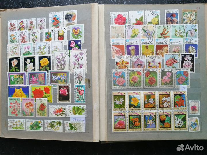 Марки почтовые иностранные,флора и фауна