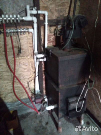 Котел на отработке с водяным контуром 50 квт