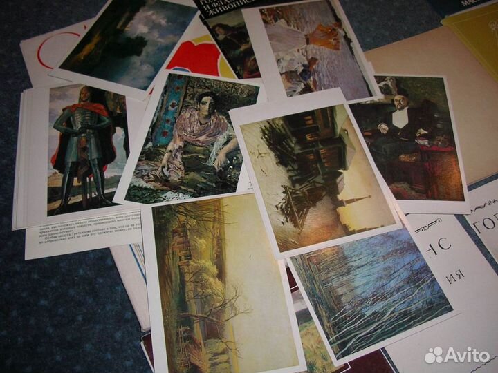 Открытки и буклеты по изобраз. иск. и кино