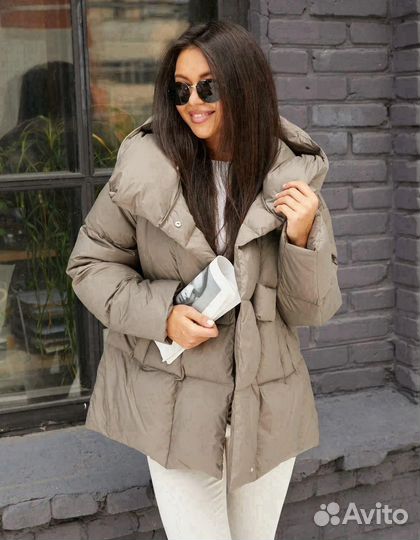 Пуховик модный легкий теплый