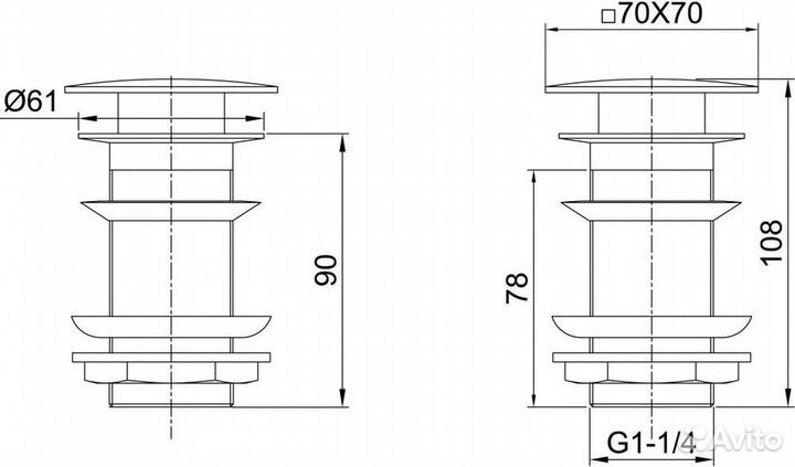 Донный клапан Allen Brau Infinity 5.21025-00, хром