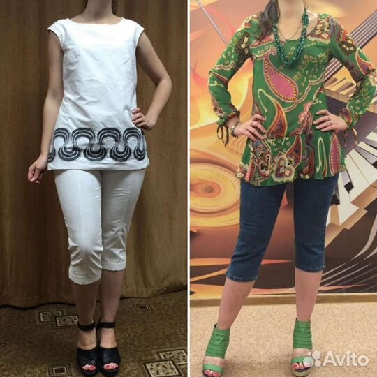 Брюки, рубашки, топы на 42-44 р-р Б/у состояние но