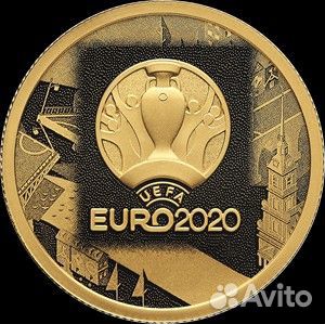 Российская монета Евро 2020 золотая