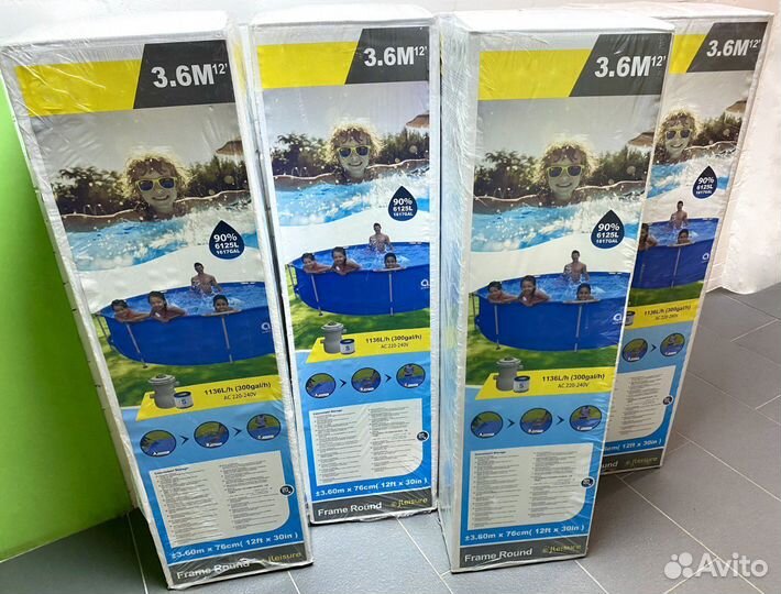 Каркасный бассейн с фильтром 360х76 (Новый)