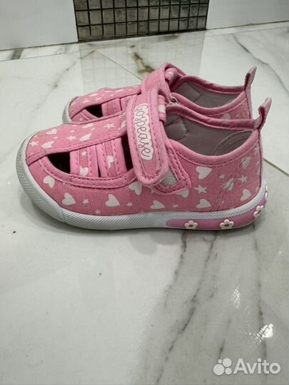 Сандалии для девочки текстильные 23 размер