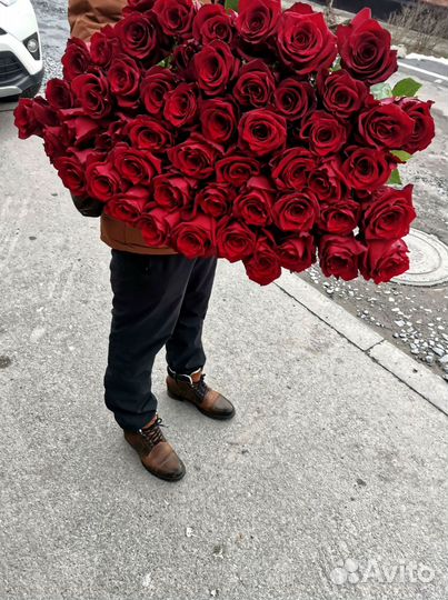 Розы с доставкой, букет роз 101