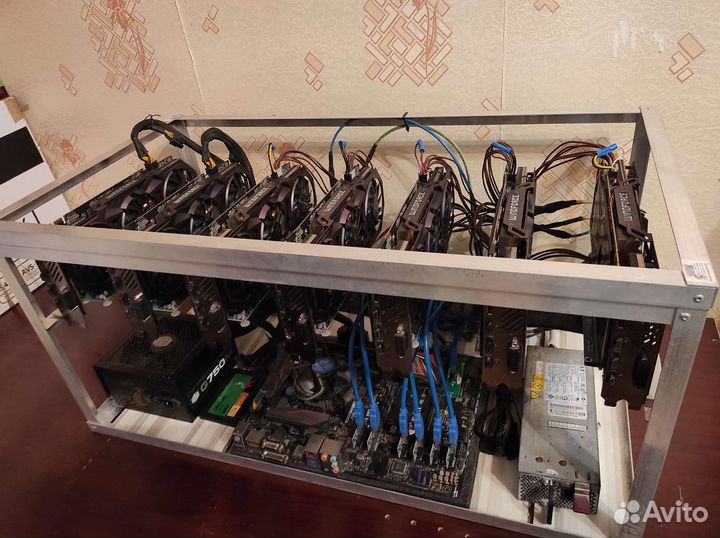 Риг GTX 1070 8GB Gigabyte Rock x 7 шт