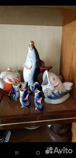 Набор стопок, графин, салфетница СССР