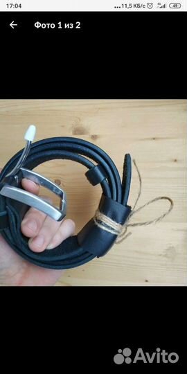 Мужской кожаный ремень ручной работы