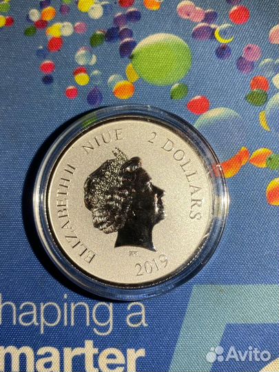 Белый Тигр. Серебро 2 доллара 2019 года