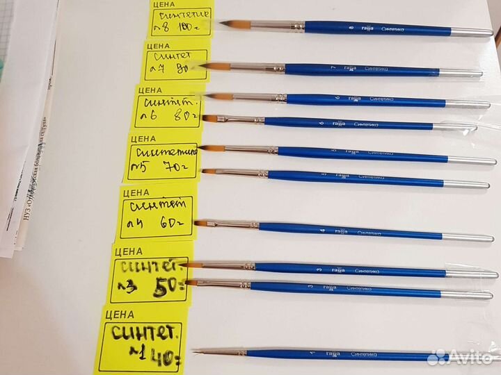 Кисти художественные,синтет,колонок,белка,пони,щет