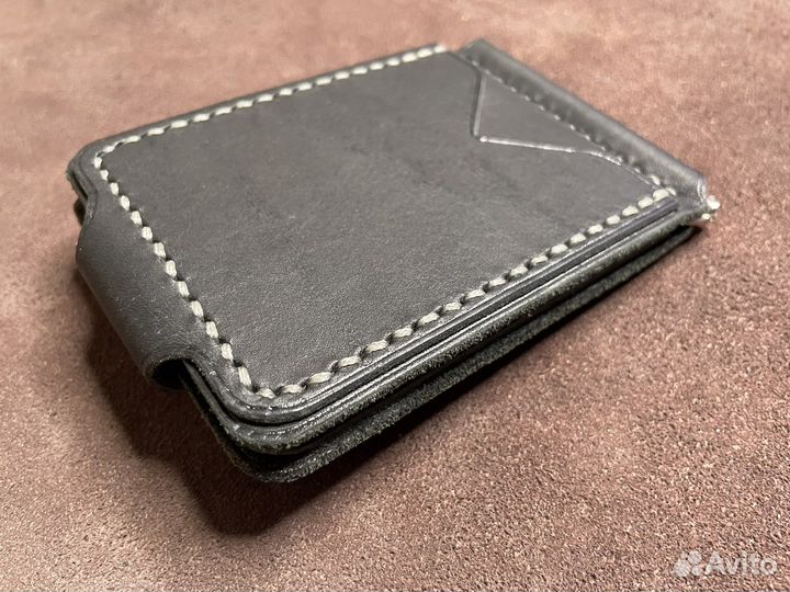 Зажим для денег из натуральной кожи