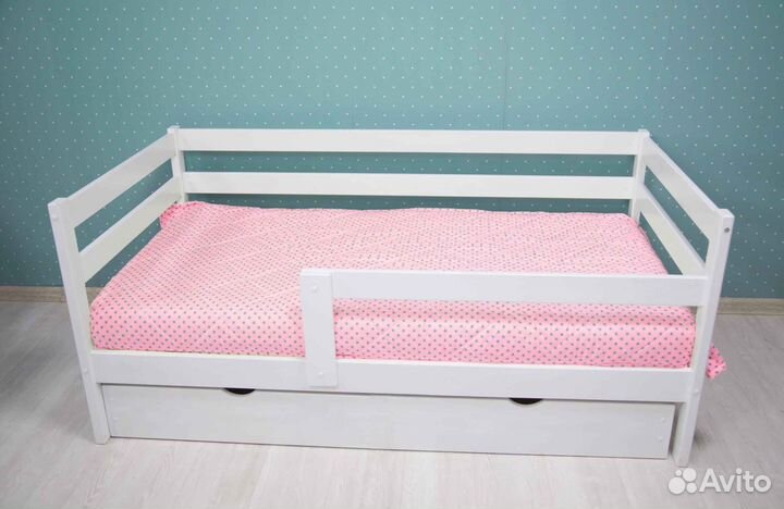 Кроватка берёза детская Софа Выкатная с доп. место