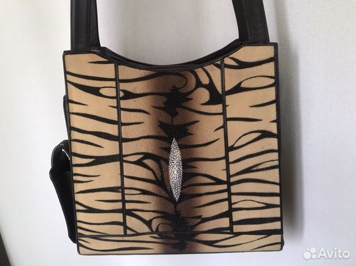 Cумка из натуральной кожи ската