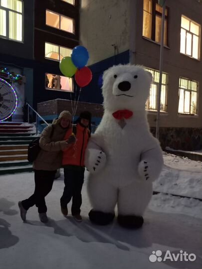 Поздравления,Ростовая кукла белый медведь/панда