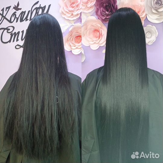 Кератин, прикорневой объем на кератине, ботокс