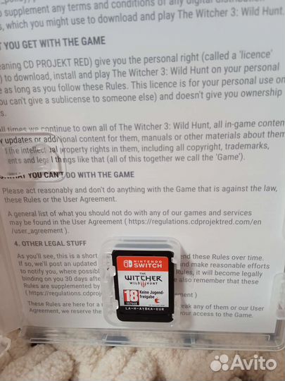 Игра Witcher 3 Wild hunt на Switch